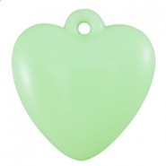 Acryl Anhänger Herz Pastel crysolite green